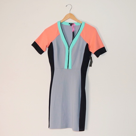 I Heart Ronson Colorblock Ponte Dress - Picture 2 of 7